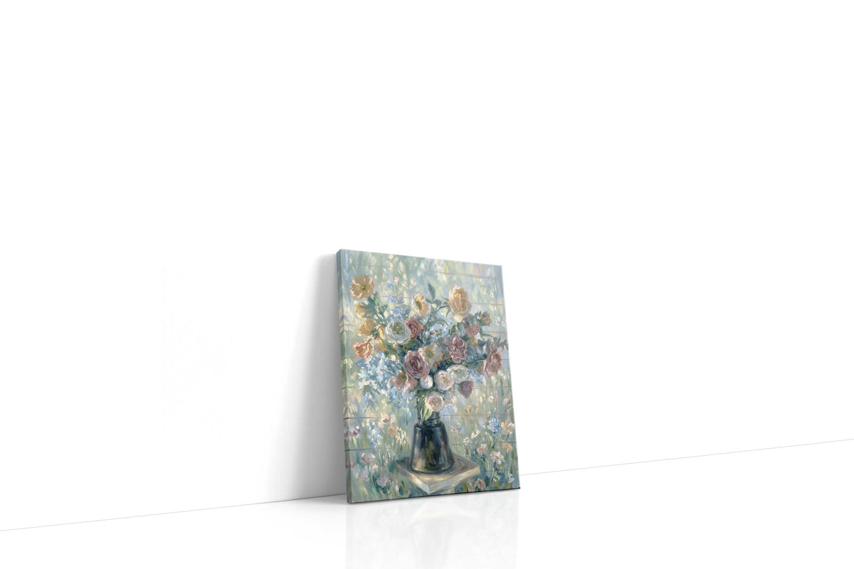Whisperlight Garden Bouquet floral canvas print, gallery-wrapped, ready to hang