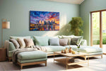 Orchid Skies Over Marina Bay - Landmark Wall Art, Travel Canvas Print, Famous Places Art