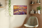 Twilight Passage Reverie landmarks canvas print styled in a living room