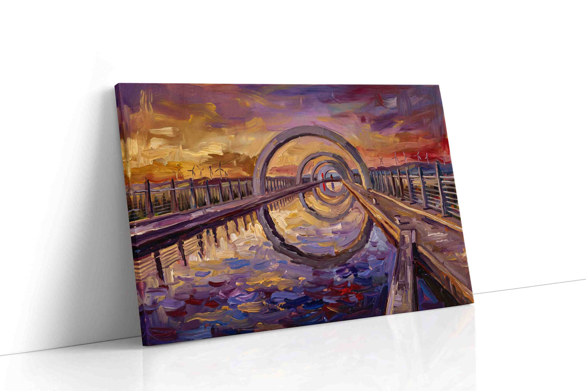 Twilight Passage Reverie landmarks canvas print, gallery-wrapped, ready to hang