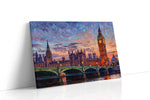 Westminster in Lavender Fire landmarks canvas print, gallery-wrapped, ready to hang