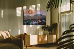Copper Sun Over Velvet Hills landscape canvas print in a hung canvas mockup