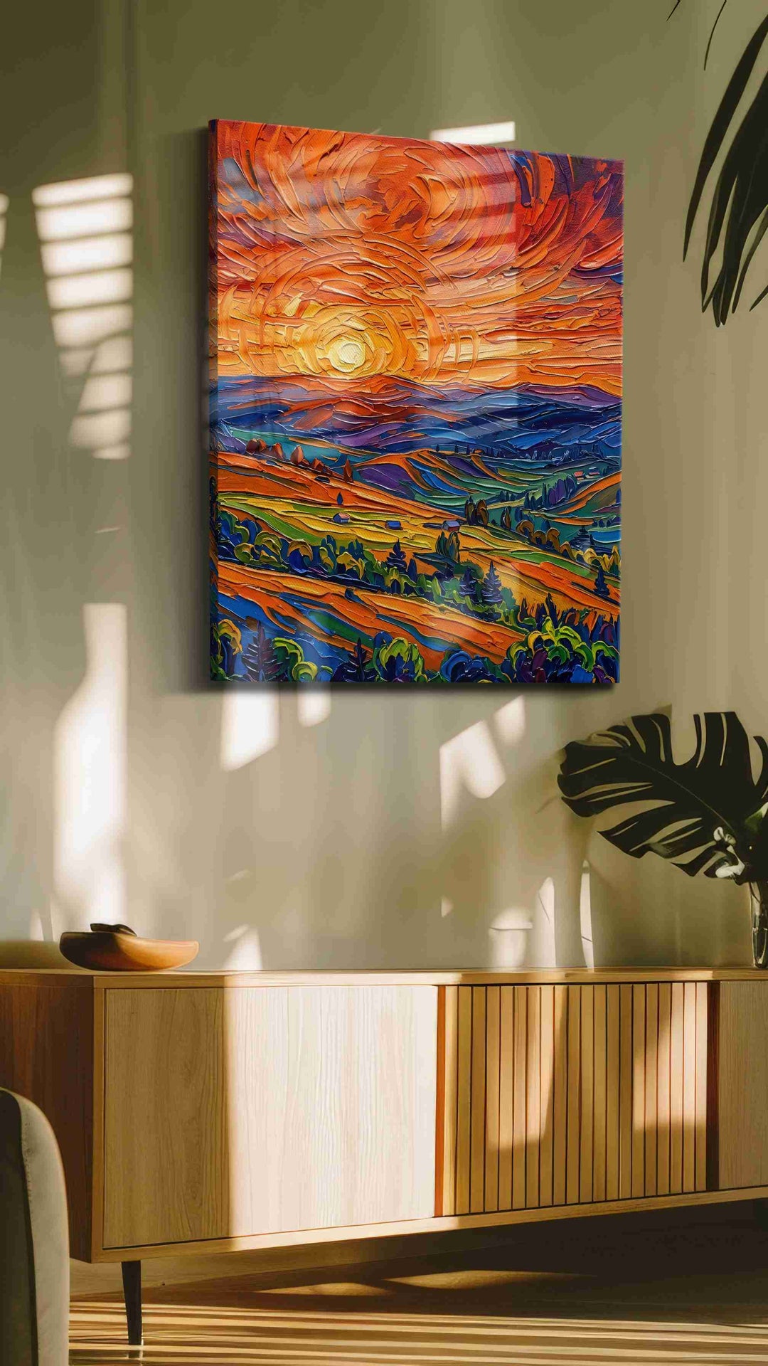Solstice Over Cobalt Hills - Landscape Canvas Print, Scenic Wall Art, Nature Canvas Art