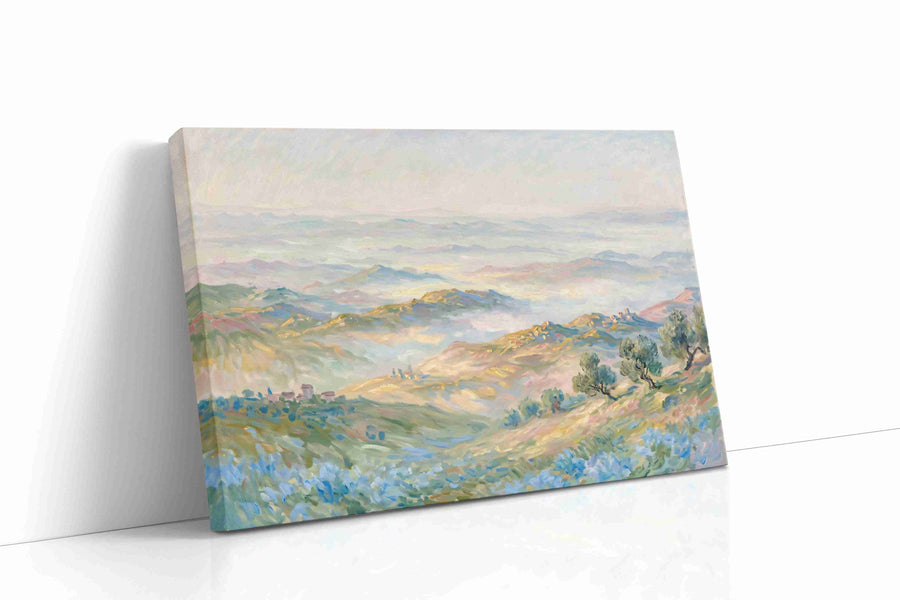 Whispering Hills of Dawn landscape canvas print gallery-wrapped landscape canvas studio shot