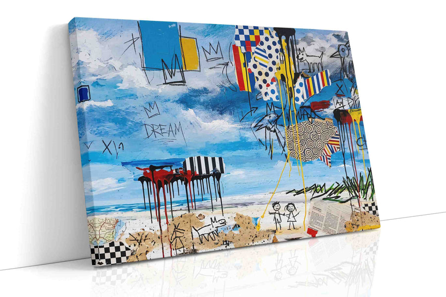 Chaos Over Dream Shore modern canvas print, gallery-wrapped, ready to hang