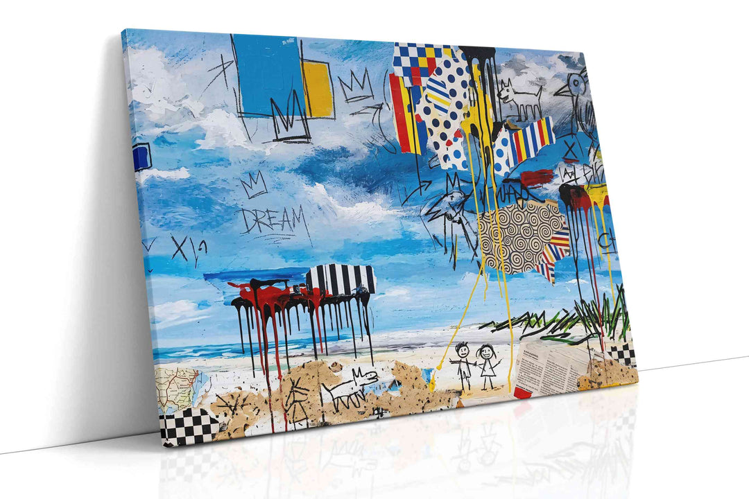 Chaos Over Dream Shore - Modern Wall Art, Contemporary Canvas Print, Minimalist Decor