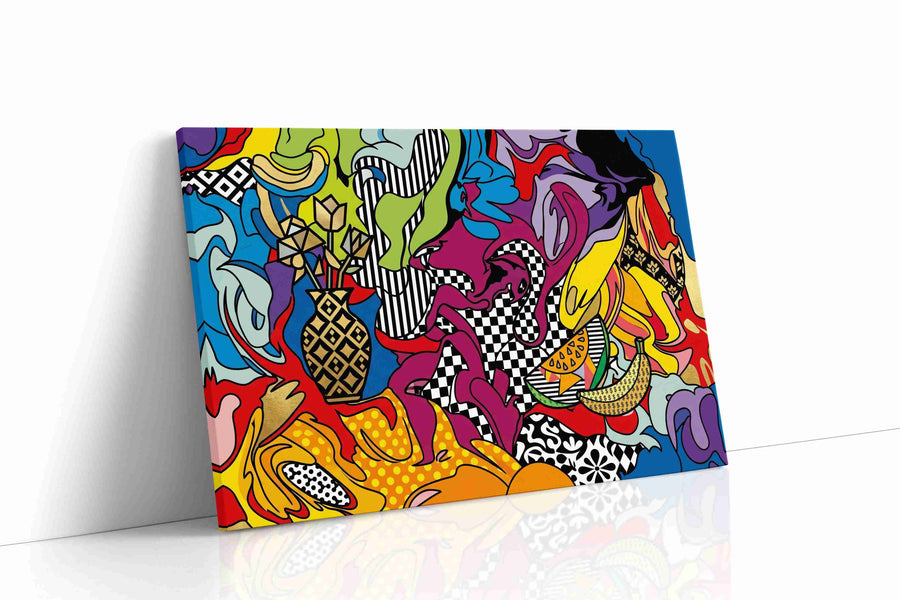 Gilded Fever Dream modern canvas print, gallery-wrapped, ready to hang