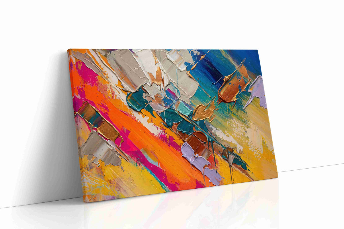 Gilded Tides of Ember modern canvas print gallery-wrapped landscape canvas studio shot