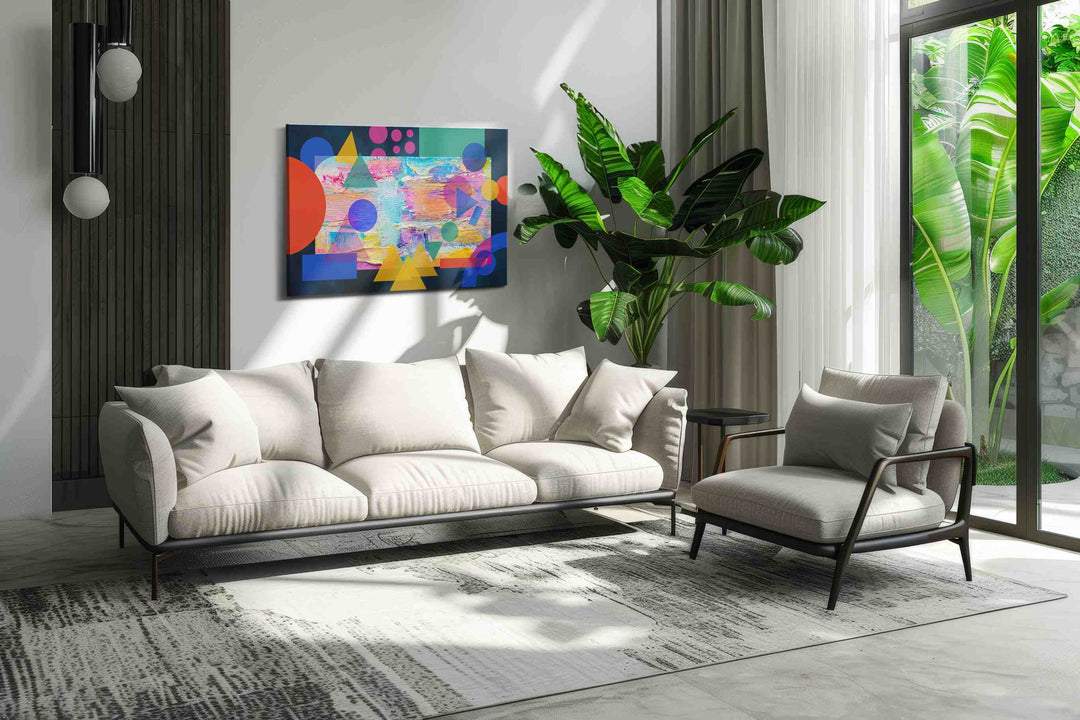 Neon Tectonics Reverie - Modern Wall Art, Contemporary Canvas Print, Minimalist Decor
