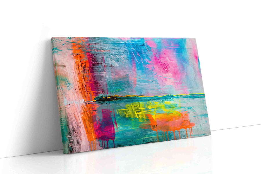 Neon Tide Reverie modern canvas print, gallery-wrapped, ready to hang