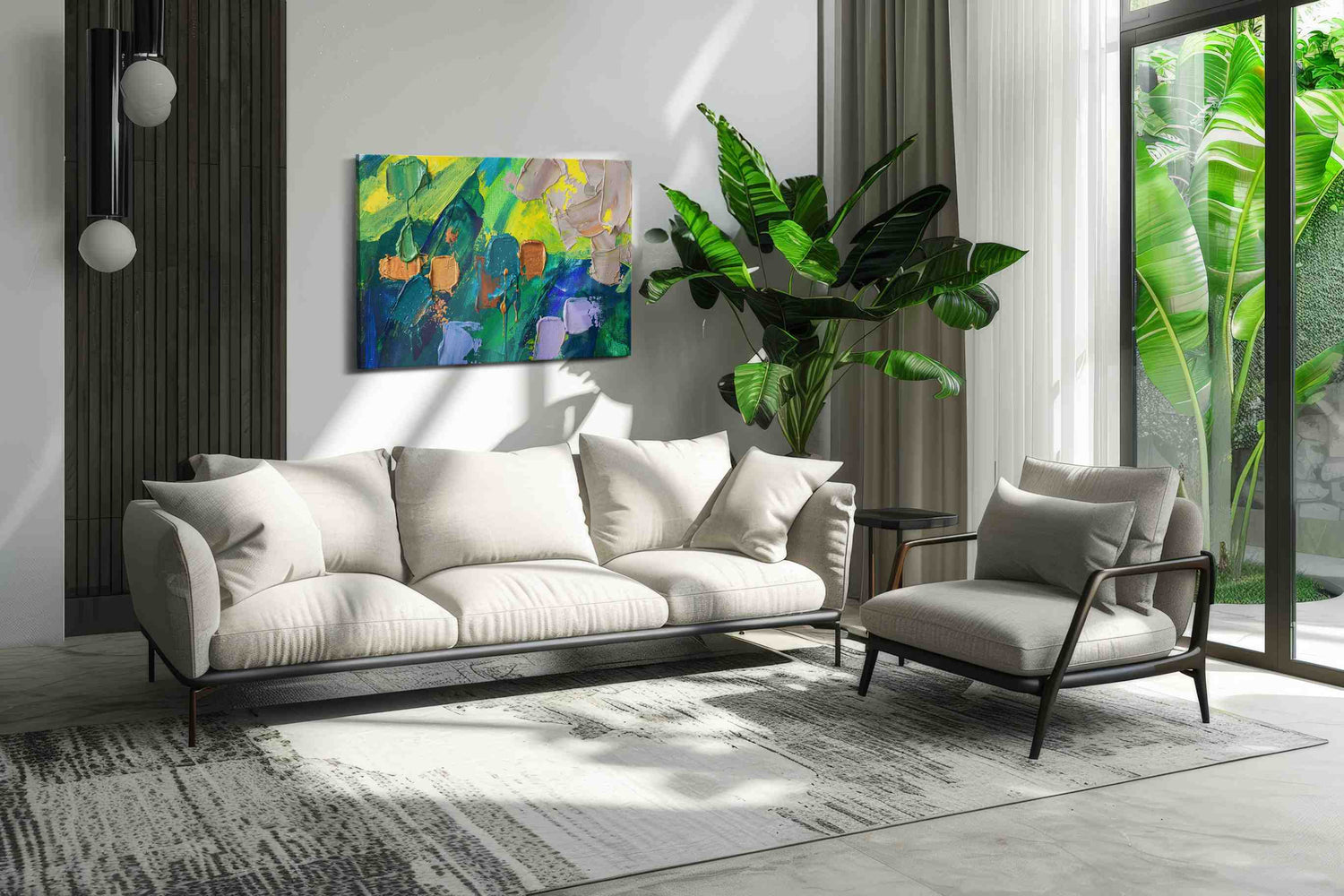 Verdigris Reverie - Modern Wall Art, Contemporary Canvas Print, Minimalist Decor