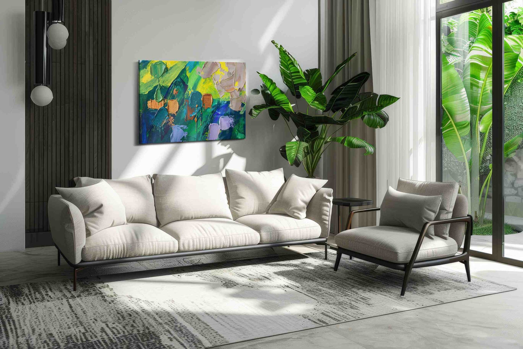 Verdigris Reverie - Modern Wall Art, Contemporary Canvas Print, Minimalist Decor