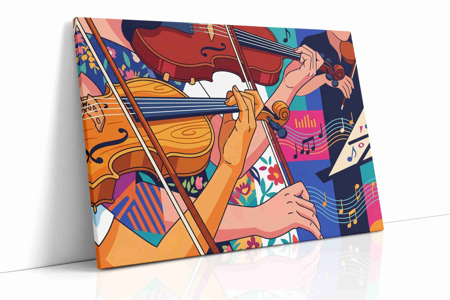 Crescendo in Bloom music canvas print, gallery-wrapped, ready to hang