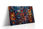Electric Echo Mosaic music canvas print, gallery-wrapped, ready to hang