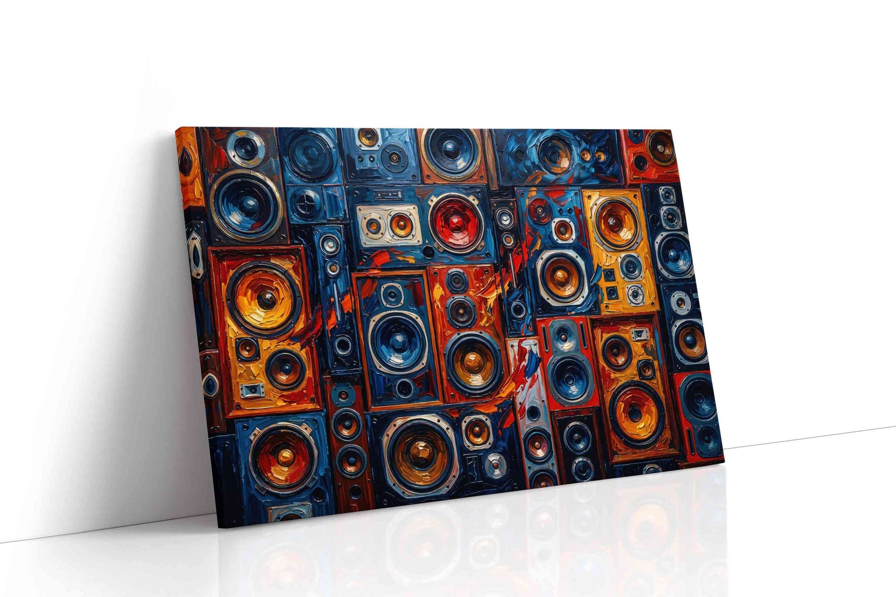 Electric Echo Mosaic music canvas print, gallery-wrapped, ready to hang
