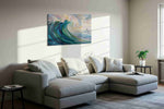 Aurora Tide Ascending ocean canvas print in a living room scene