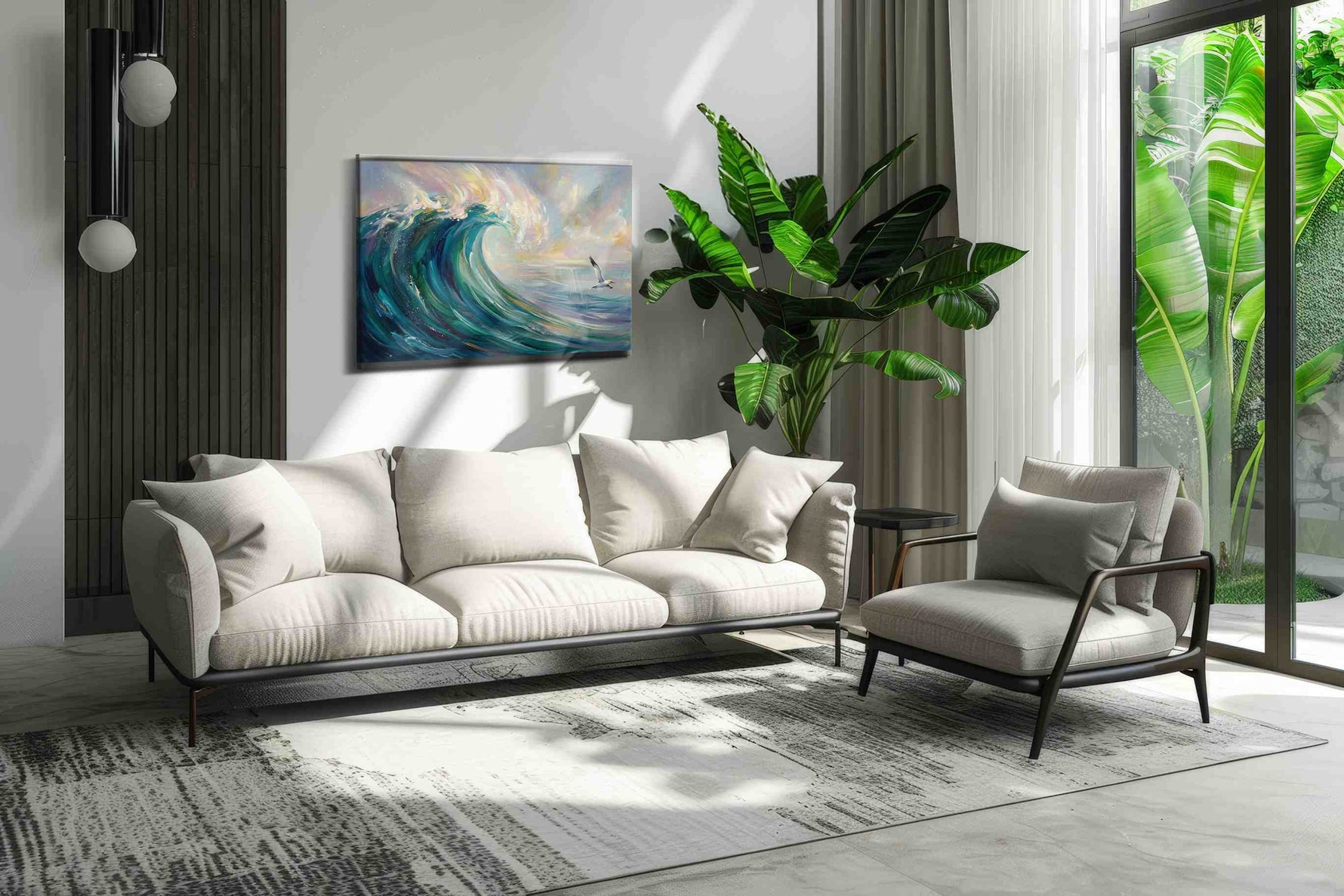 Aurora Tide Ascending ocean canvas print, on wall, lifestyle preview