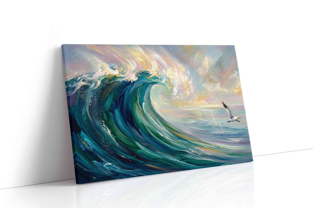 Aurora Tide Ascending ocean canvas print gallery-wrapped landscape canvas studio shot