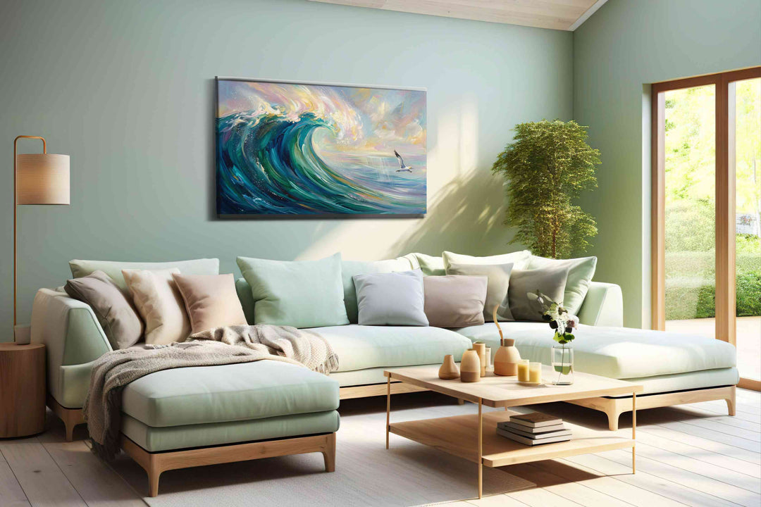 Aurora Tide Ascending - Coastal Wall Art, Ocean Canvas Print, Beach House Decor
