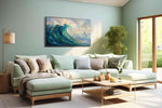 Aurora Tide Ascending - Coastal Wall Art, Ocean Canvas Print, Beach House Decor