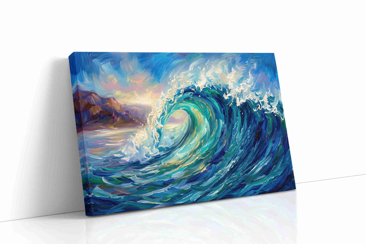 Aurora Tide Crescendo ocean canvas print gallery-wrapped landscape canvas studio shot
