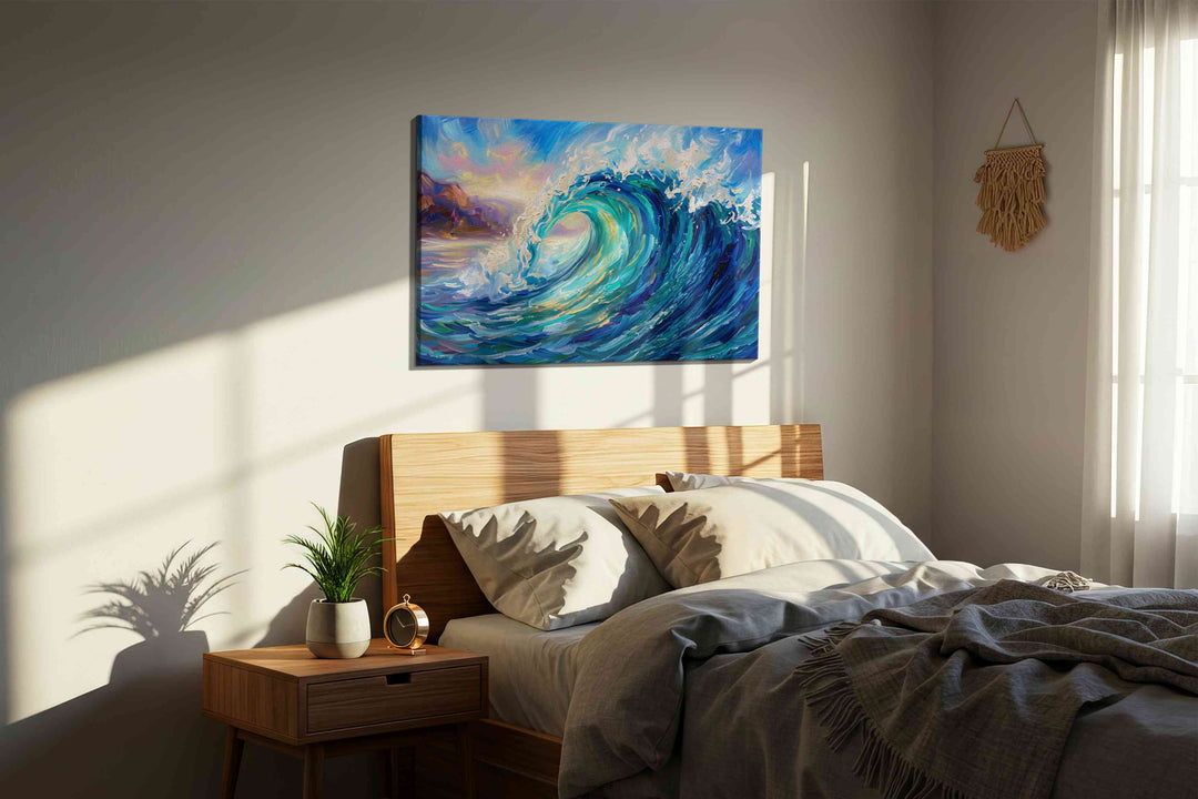 Aurora Tide Crescendo - Coastal Wall Art, Ocean Canvas Print, Beach House Decor