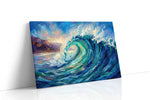 Aurora Tide Crescendo ocean canvas print, gallery-wrapped, ready to hang