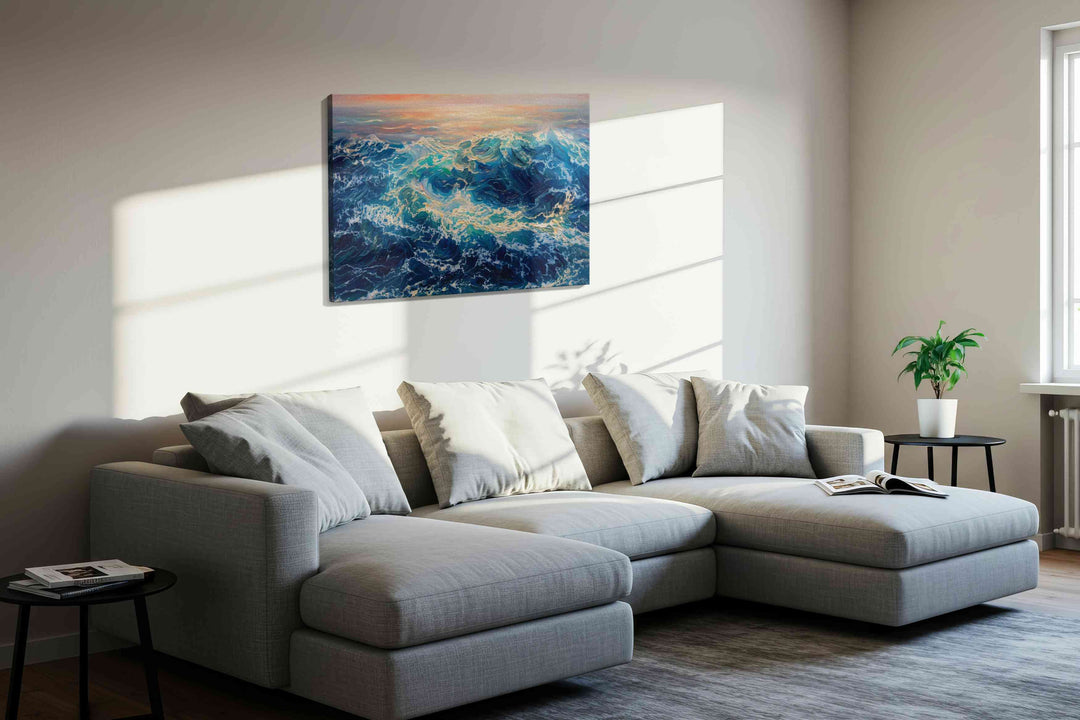 Aurora Tide Rapture - Coastal Wall Art, Ocean Canvas Print, Beach House Decor
