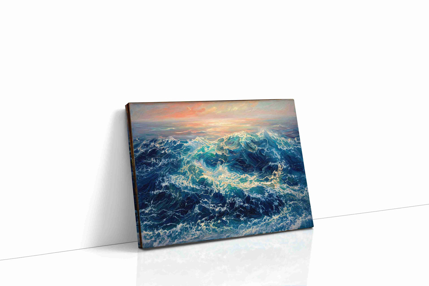 Aurora Tide Rapture ocean canvas print, gallery-wrapped, ready to hang