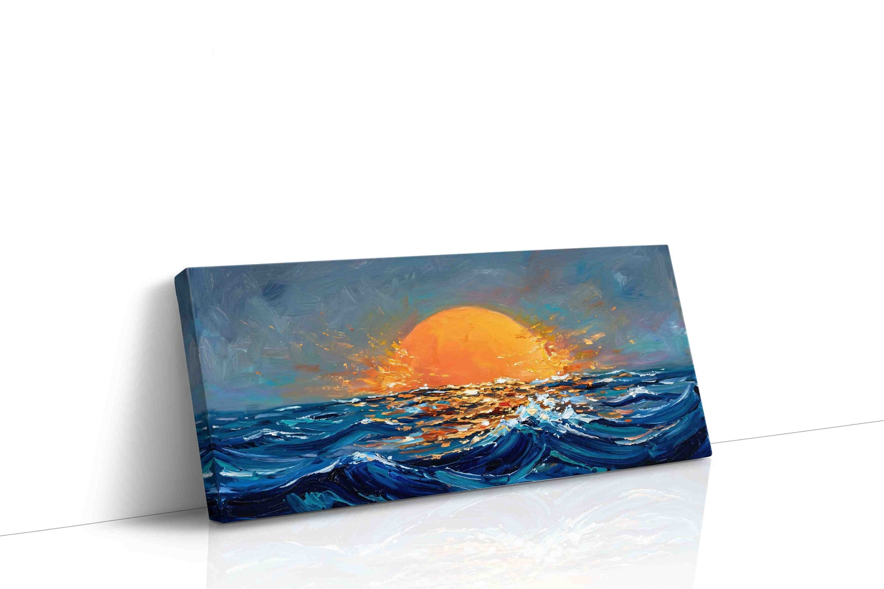 Ember Tide Horizon ocean canvas print gallery-wrapped landscape canvas studio shot