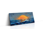 Ember Tide Horizon ocean canvas print, gallery-wrapped, ready to hang