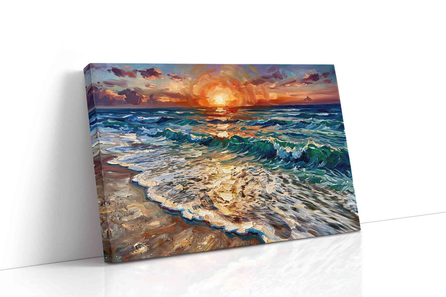 Ember Tide Reverie III ocean canvas print, gallery-wrapped, ready to hang