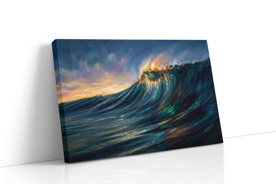Embercrest Tide ocean canvas print gallery-wrapped landscape canvas studio shot