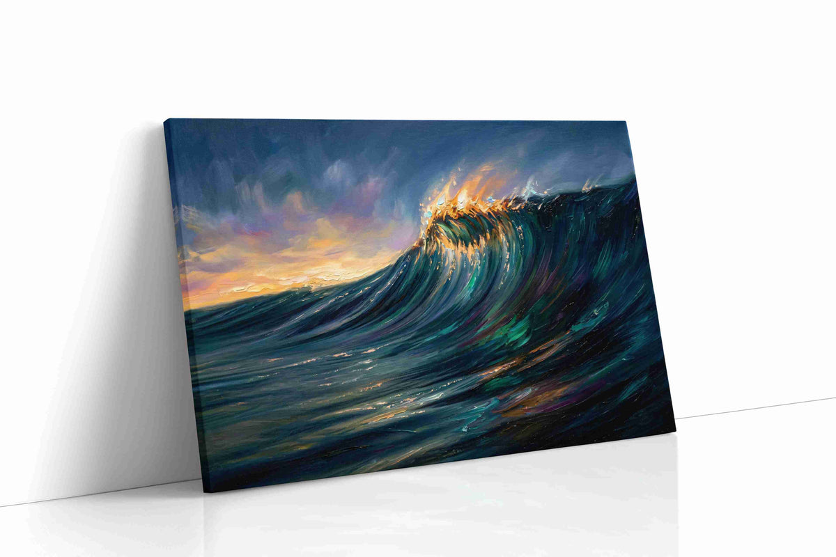 Embercrest Tide ocean canvas print, gallery-wrapped, ready to hang