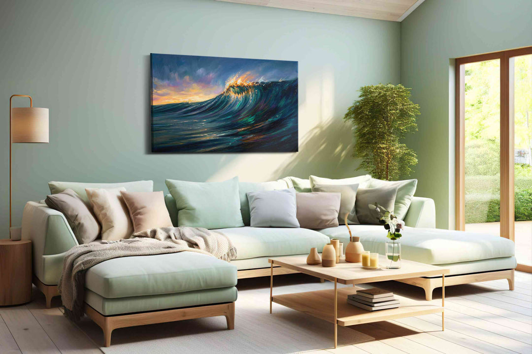 Embercrest Tide - Coastal Wall Art, Ocean Canvas Print, Beach House Decor