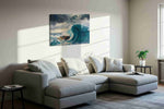 Leviathan's Freight ocean canvas print, displayed in a living room