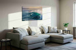 Opaline Breaker ocean canvas print, displayed in a living room