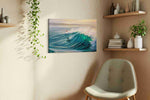 Opaline Breaker ocean canvas print in a living room scene