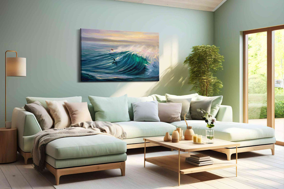 Opaline Breaker - Coastal Wall Art, Ocean Canvas Print, Beach House Decor