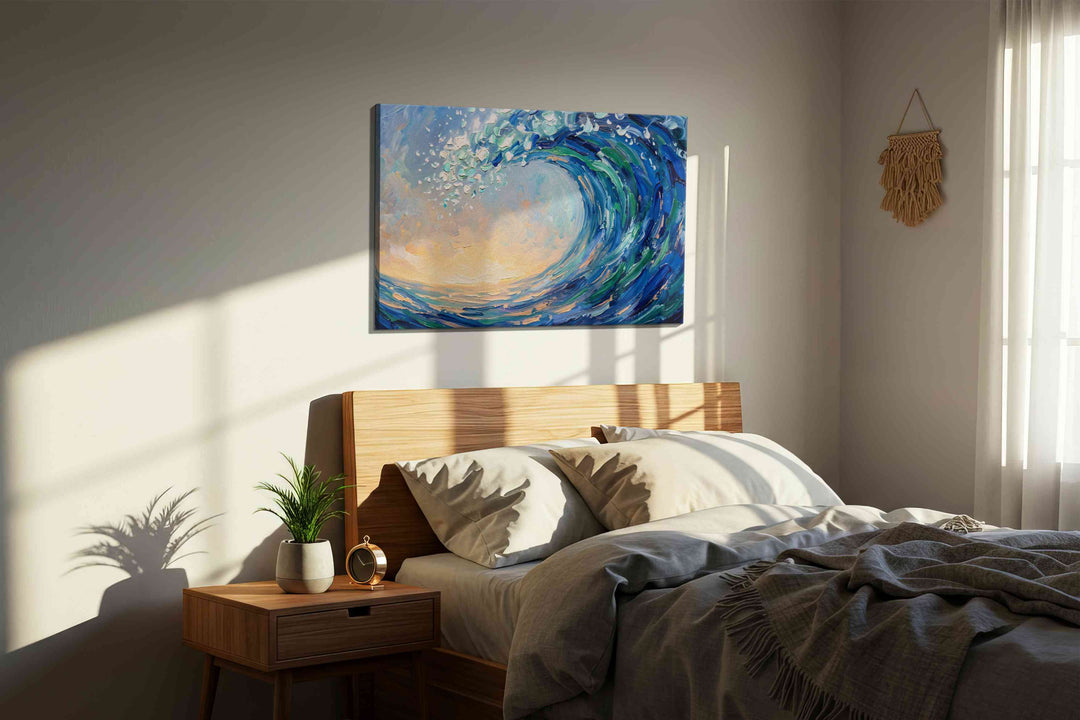 Seafoam Crescendo - Coastal Wall Art, Ocean Canvas Print, Beach House Decor
