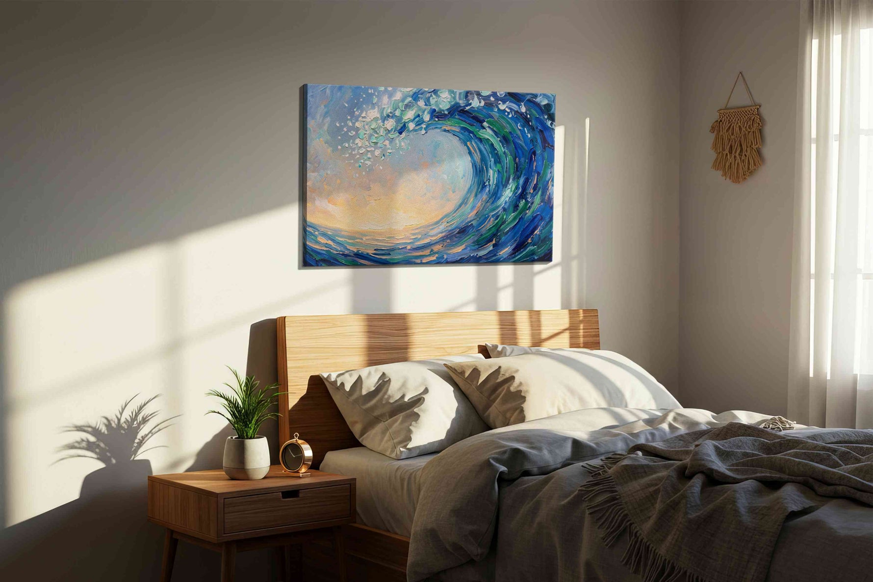 Seafoam Crescendo - Coastal Wall Art, Ocean Canvas Print, Beach House Decor