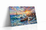 Sunfire on the Breakers ocean canvas print gallery-wrapped landscape canvas studio shot