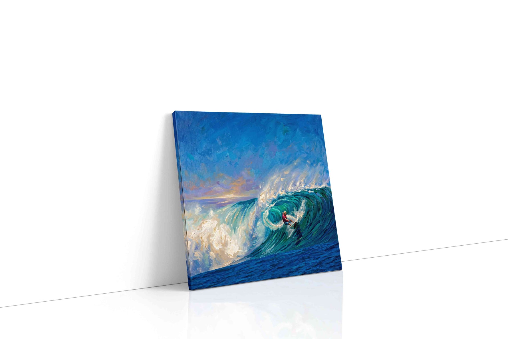 Where Thunder Learns to Surf ocean canvas print, gallery-wrapped, ready to hang
