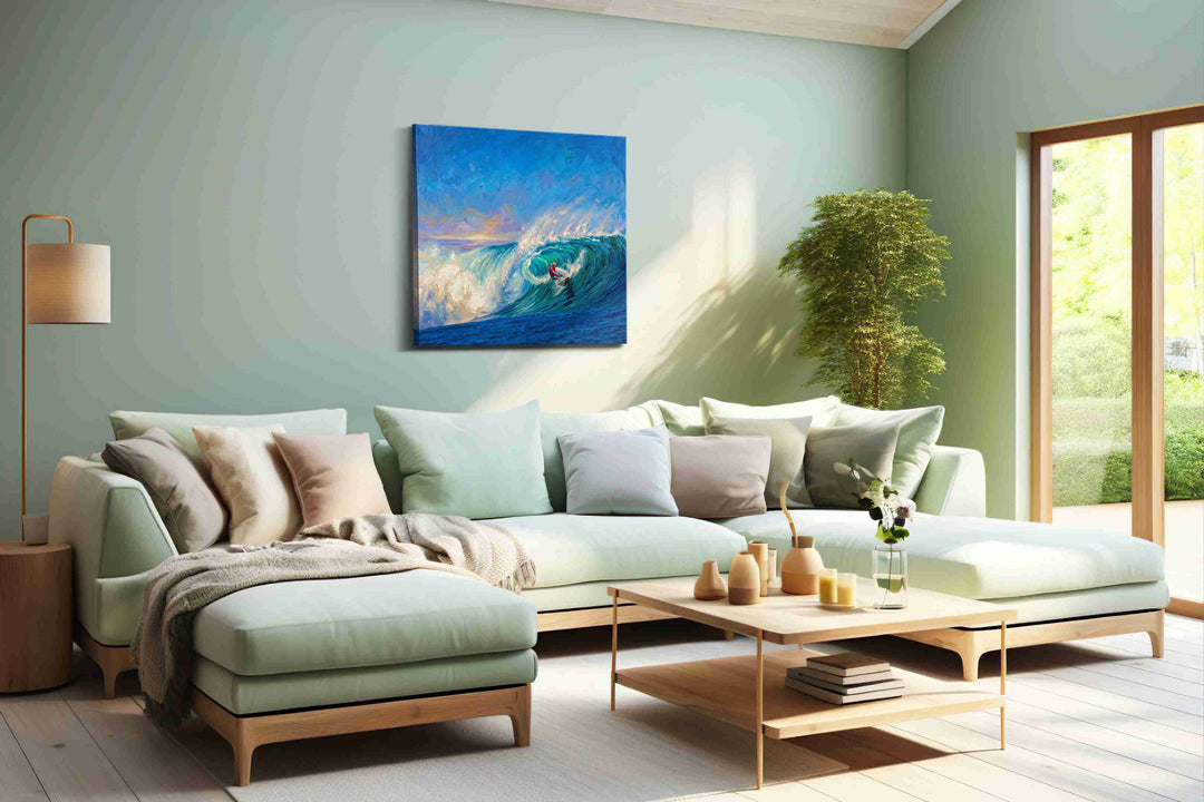 Where Thunder Learns to Surf - Coastal Wall Art, Ocean Canvas Print, Beach House Decor