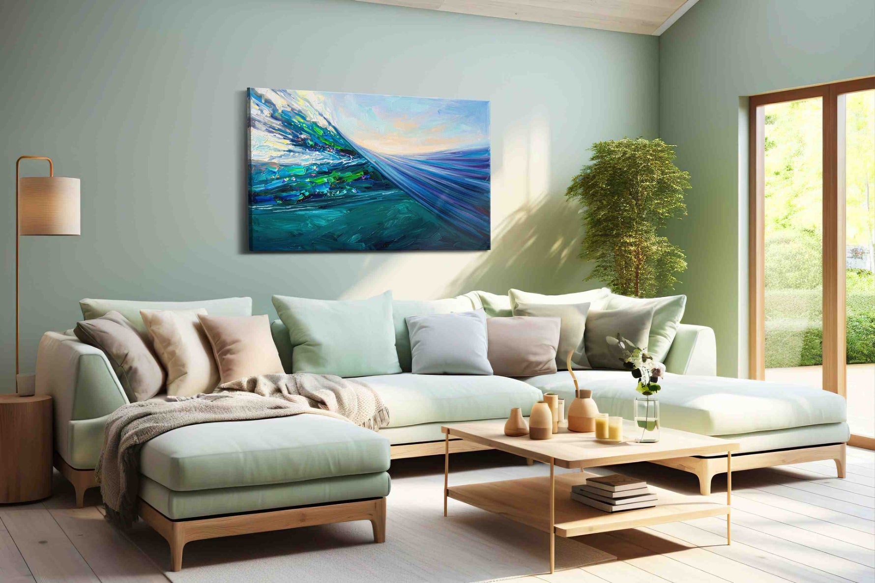 Where the Tide Becomes Light - Coastal Wall Art, Ocean Canvas Print, Beach House Decor