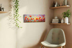 Aurora Poppy Reverie poppies canvas print, displayed in a living room