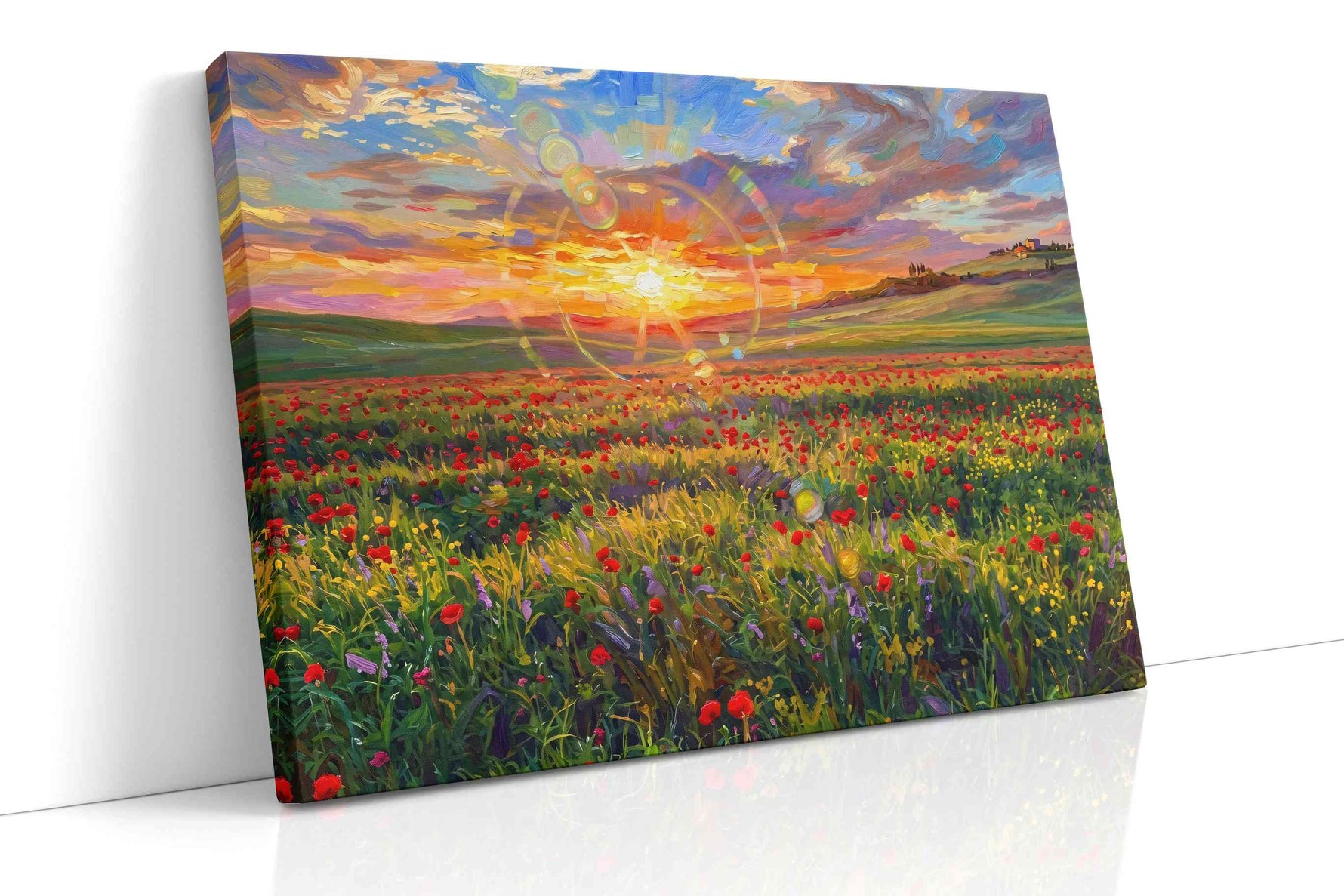 Solar Bloom Reverie II - Poppy Wall Art, Floral Canvas Print, Flower Decor