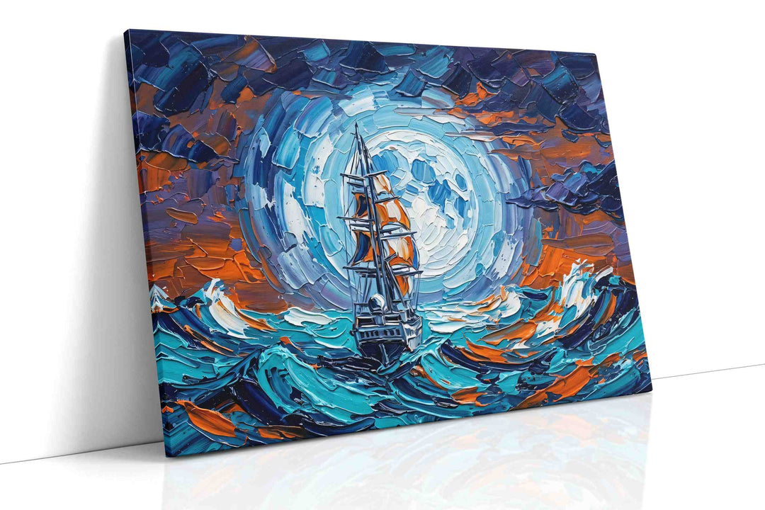 Moonwake Tempest - Nautical Wall Art, Sailing Canvas Print, Maritime Decor