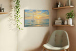 Solstice Sail Reverie sailing canvas print styled in a living room