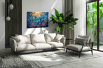 Sunlit Leviathan Dream sealife canvas print, on wall, lifestyle preview